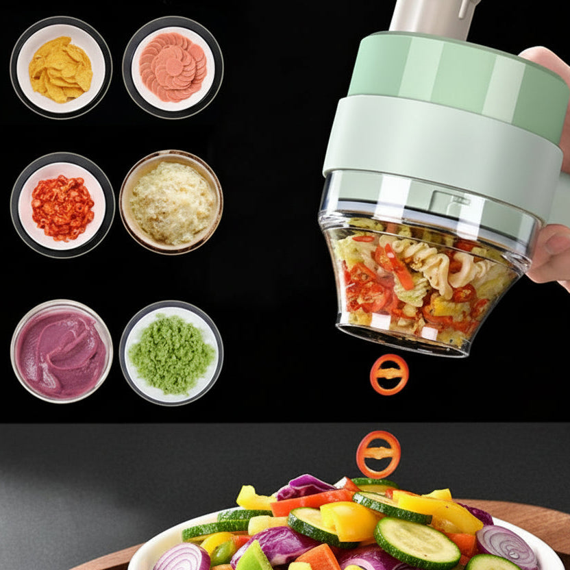 4 in 1 Portable Electric Vegetable Cutter Set